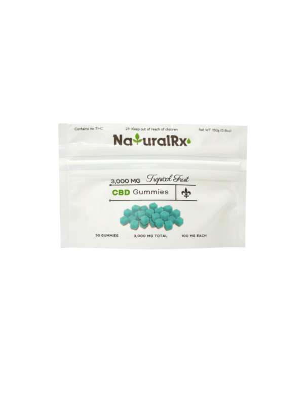 12 3,000mg tropical fruit CBD gummies